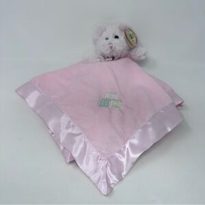 Cuddle Me Sleepers Bear Hug Baby Lovey Lovie Pink Soft Satin Rattle 19” Square